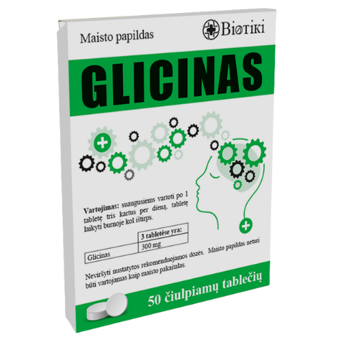 Esant emociniam dirglumui Glicinas nervų sistemai BIOTIKI, 50 tab. | Mano Vaistinė