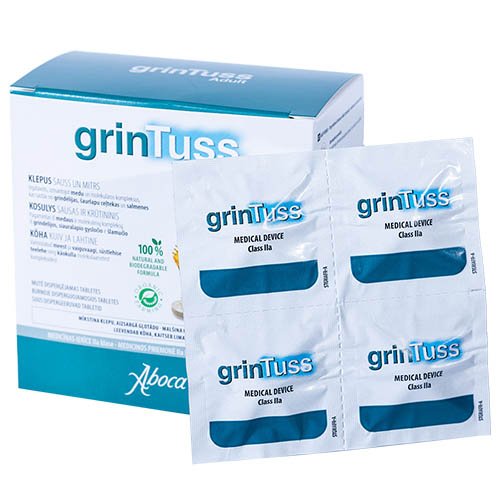 GrinTuss Adult burnoje disperguojamosios tabletės N20 | Mano Vaistinė