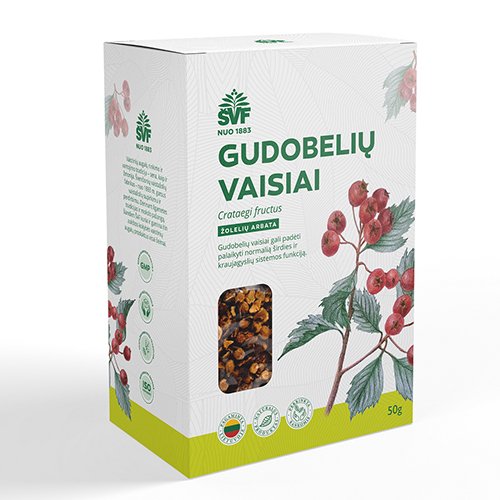 Arbatos ir vaistažolės Gudobelių vaisių žolelių arbata, 50 g  | Mano Vaistinė