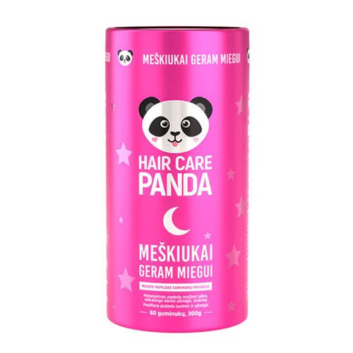Hair Care Panda Meškiukai geram miegui, guminukai N60 | Mano Vaistinė