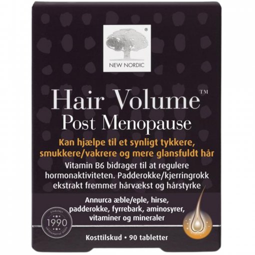 Menopauzės laikotarpiu Plaukams NEW NORDIC HAIR VOLUME POST MENOPAUSE, 90 tab. | Mano Vaistinė