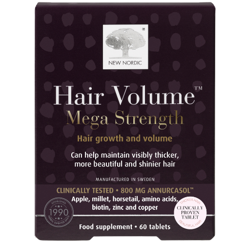 Maisto papildas plaukams NEW NORDIC HAIR VOLUME MEGA STRENGTH, 60 tablečių | Mano Vaistinė Maisto papildas plaukams NEW NORDIC HAIR VOLUME MEGA STRENGTH, 60 tablečių | Mano Vaistinė