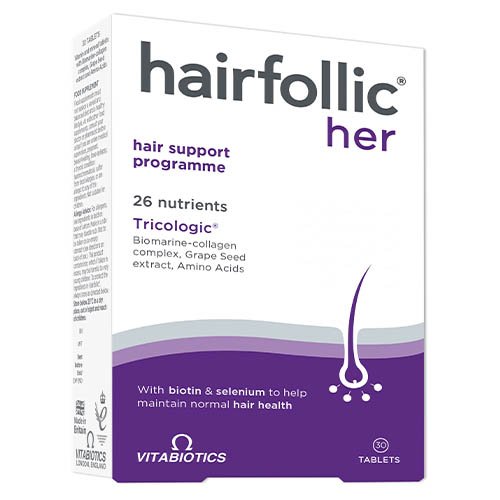 Maisto papildai plaukams HAIRFOLLIC Woman plaukams, 30 tablečių | Mano Vaistinė