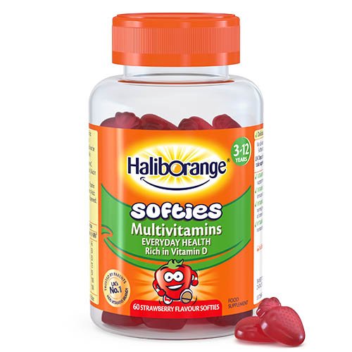 HLB Multivitamins Strawberry Softies N60 | Mano Vaistinė