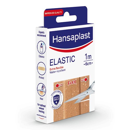 Hansaplast ELASTIC tamprus karpomas pleistras 1 m x 6 cm  | Mano Vaistinė