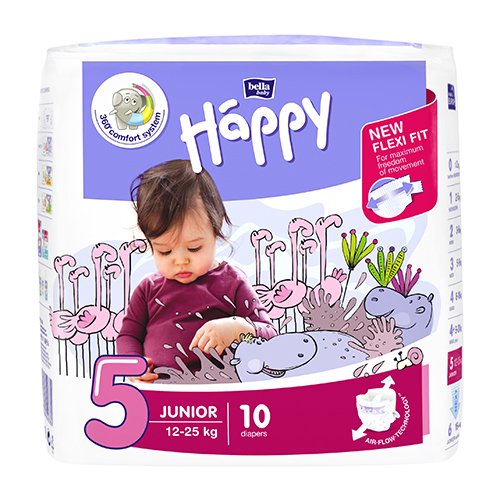 Sauskelnės vaikams Happy sauskelnės vaikams Junior 12-25kg N10 Nr. 5 | Mano Vaistinė