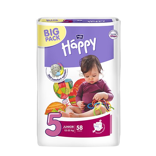 HAPPY sauskelnės vaikams Junior N58, 12-25 kg Nr. 5 | Mano Vaistinė
