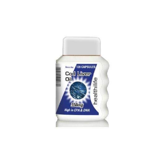 Healthilife Cod Liver Oil 550mg N120 | Mano Vaistinė