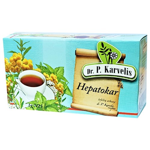 Arbatos ir vaistažolės Hepatokar žolelių arbata 1 g, N25 | Mano Vaistinė