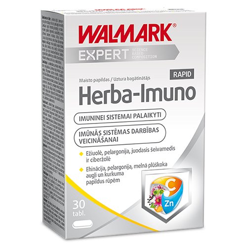 Imuninei sistemai WALMARK HERBA-IMUNO RAPID, 30 tab. | Mano Vaistinė