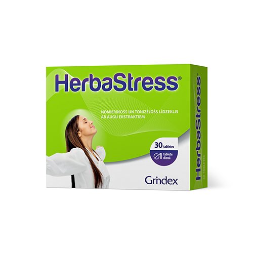 Maisto papildas nervų sistemai Herbastress tabletės, N30 | Mano Vaistinė