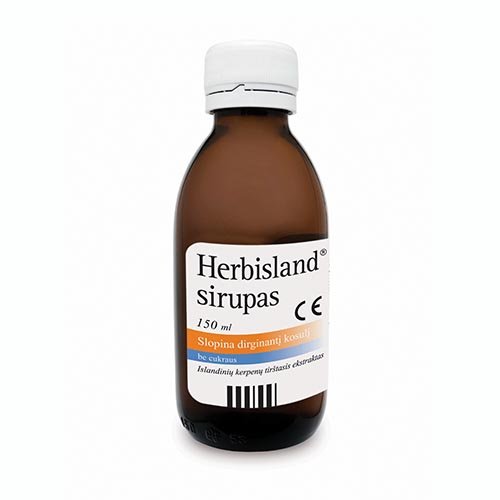 Sirupas nuo peršalimo Herbisland 6 mg / ml sirupas, 150 ml | Mano Vaistinė