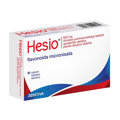 Hesio 450mg/50mg plėvele dengtos tabletės N30 | Mano Vaistinė