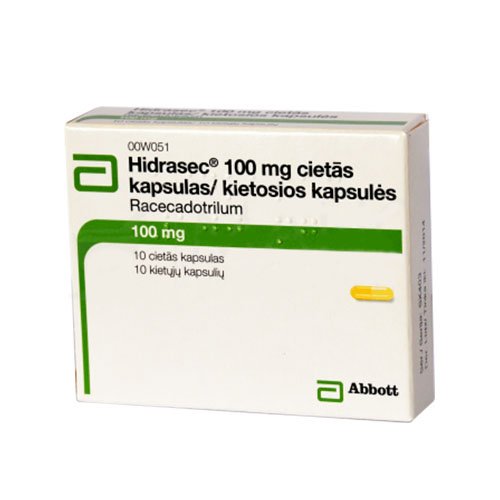 Viduriavimą mažinantis vaistas Hidrasec 100 mg tabletės nuo viduriavimo, N10 | Mano Vaistinė