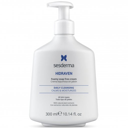 Drėkina, regeneruoja ir apsaugo Bemuilis putojantis prausiklis SESDERMA HIDRAVEN, 300 ml | Mano Vaistinė