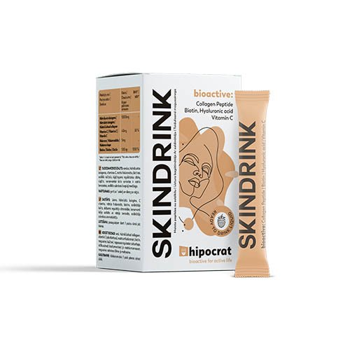 Geriamasis tirpalas HIPOCRAT SKINDRINK, 14 pak. | Mano Vaistinė