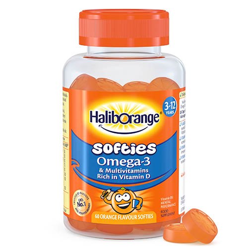 HLB Omega-3 & Multi Orange Softies N60 | Mano Vaistinė