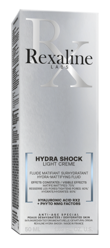 Drėkinamasis veido kremas riebiai mišriai veido odai REXALINE HYDRA SHOCK, 50 ml | Mano Vaistinė