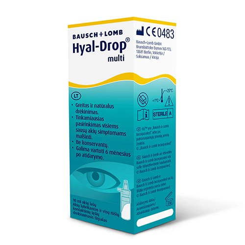 Medicinos prietaisas akims Hyal-Drop multi lašai sausoms akims,10 ml | Mano Vaistinė