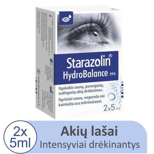 Drėkinamieji akių lašai Starazolin HydroBalance drėkinamieji akių lašai, 5 ml, N2 | Mano Vaistinė