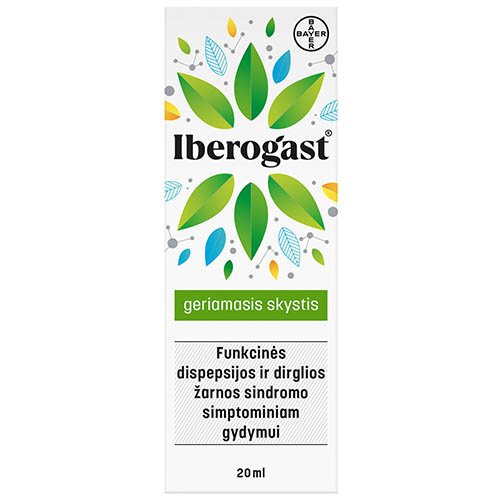 Virškinimą gerinantis vaistas Iberogast geriamasis skystis, virškinimui, 20 ml | Mano Vaistinė