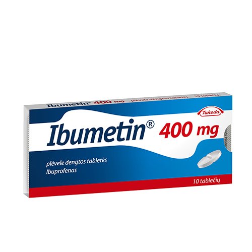 Skausmą, karščiavimą mažinantis vaistas Ibumetin 400 mg tabletės, N10 | Mano Vaistinė