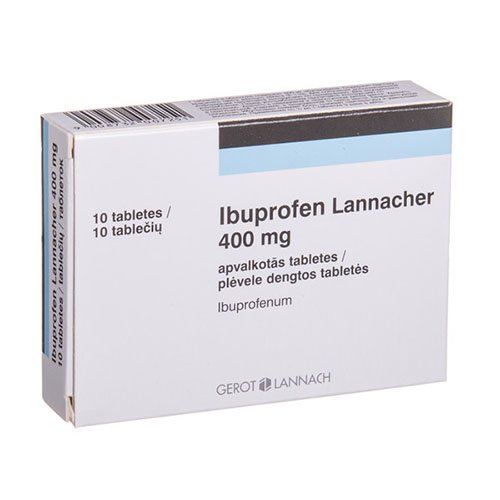 Skausmą, karščiavimą mažinantis vaistas Ibuprofen Lannacher 400 mg tabletės, N10 | Mano Vaistinė