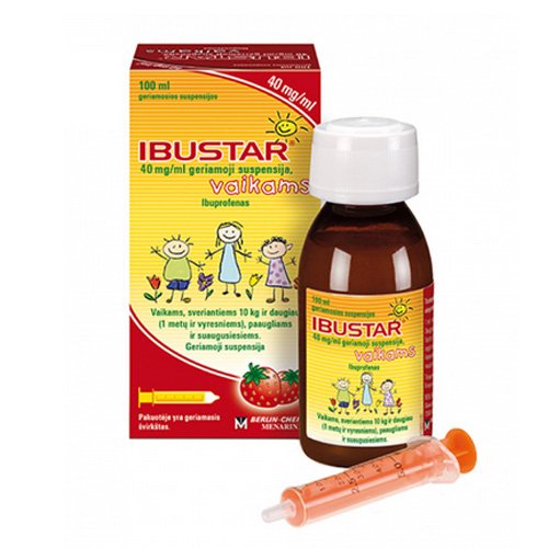 Ibustar 40 mg/ml geriamoji suspensija 100ml + matavimo švirkštas 5ml | Mano Vaistinė