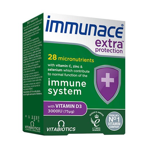 Maisto papildas imunitetui Immunace Extra, 30 tablečių | Mano Vaistinė