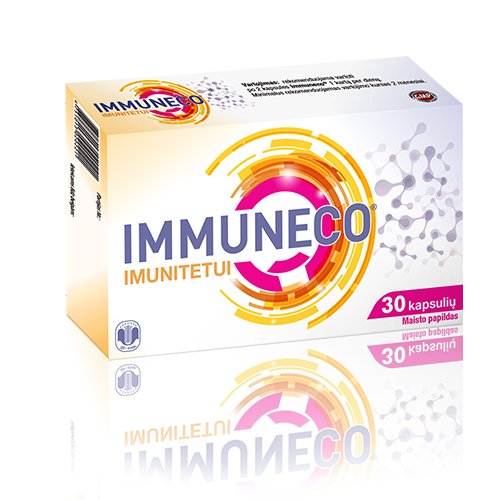 Maisto papildas imuninei sistemai ir energijai Immuneco kapsulės N30 | Mano Vaistinė