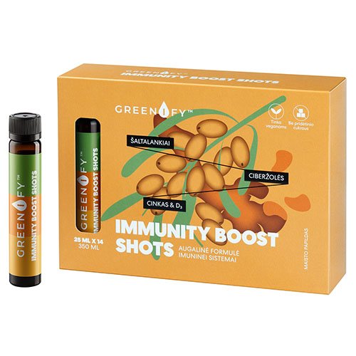 Greenify Immunity Boost Shots, imuninei sistemai, N14 | Mano Vaistinė
