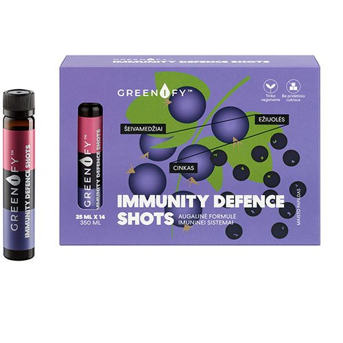 Greenify Immunity Defence Shots, imuninei sistemai, N14 | Mano Vaistinė