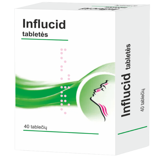 Peršalimo simptomams INFLUCID, 40 tab. | Mano Vaistinė