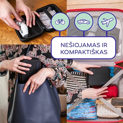 Naujos kartos begarsis ir belaidis inhaliatorius Inhaliatorius Herupa Smart Mesh belaidis | Mano Vaistinė