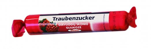Saldiklis, gliukozė Intact-Traubenzucker gliukozės tabletės, gervuogių skonio, 40 g | Mano Vaistinė