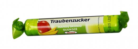 Saldiklis, gliukozė Intact-Traubenzucker gliukozės tabletės, mangų skonio, 40 g | Mano Vaistinė