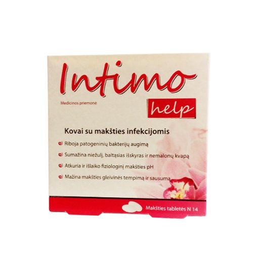 Intymios higienos kosmetika IntimoHelp makšties tabletės, N14 | Mano Vaistinė