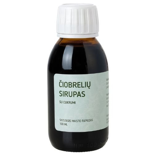 Maisto papildas nuo peršalimo, kosulio Čiobrelių sirupas, 100 ml | Mano Vaistinė Maisto papildas nuo peršalimo, kosulio Čiobrelių sirupas, 100 ml | Mano Vaistinė