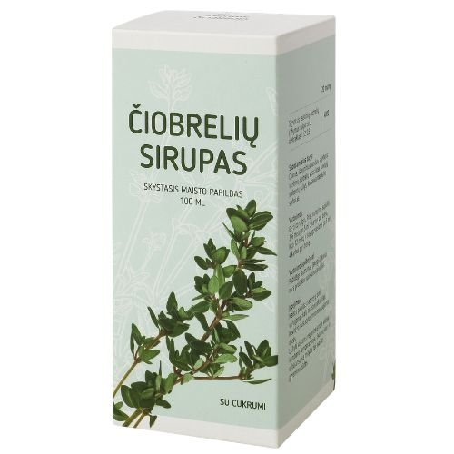 Maisto papildas nuo peršalimo, kosulio Čiobrelių sirupas, 100 ml | Mano Vaistinė Maisto papildas nuo peršalimo, kosulio Čiobrelių sirupas, 100 ml | Mano Vaistinė