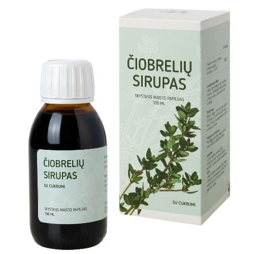 Maisto papildas nuo peršalimo, kosulio Čiobrelių sirupas, 100 ml | Mano Vaistinė Maisto papildas nuo peršalimo, kosulio Čiobrelių sirupas, 100 ml | Mano Vaistinė
