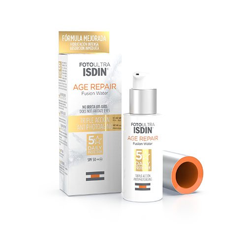 ISDIN FUSION WATER priešraukšlinė veido emulsija SPF50 50ml | Mano Vaistinė