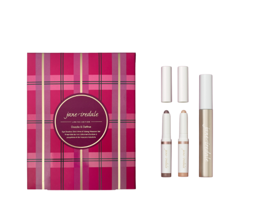 Tušas (juodas) ir pieštukiniai mini akių šešėliai Limituoto leidimo akių rinkinys JANE IREDALE DAZZLE & DEFINE | Mano Vaistinė