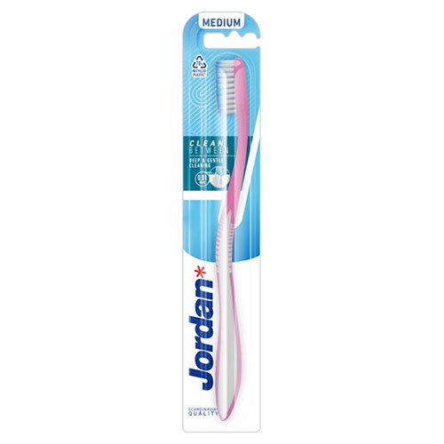 Toothbrushes Jordan Clean Between medium soft toothbrush, N1 | Mano Vaistinė