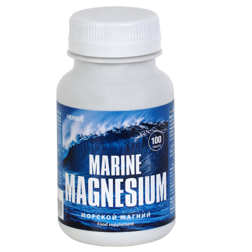 Raumenų funkcijai, baltymų sintezei, kaulams ir dantims Jūrinis magnio bisglicinatas HERBIN,100 tab. | Mano Vaistinė