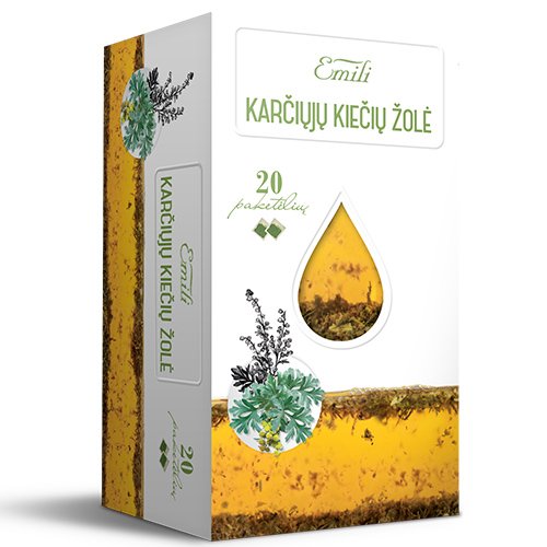 Arbatos ir vaistažolės apetitui gerinti Karčiųjų kiečių žolė, 1.5 g, N20 (Emili) | Mano Vaistinė