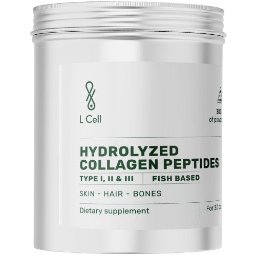 Grožiui ir sąnariams Hidrolizuoti kolageno peptidai (jūriniai) L CELL, 300 g | Mano Vaistinė Grožiui ir sąnariams Hidrolizuoti kolageno peptidai (jūriniai) L CELL, 300 g | Mano Vaistinė