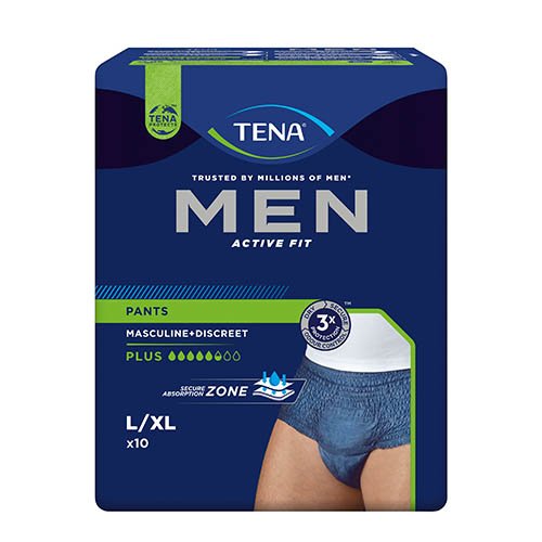 Sauskelnės, kelnaitės vyrams TENA Men Pants Plus L/XL, N10 | Mano Vaistinė