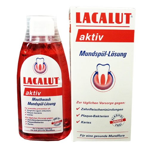 Burnos higienos priemonė Lacalut Anti-Plaque Activ burnos skalavimo skystis, 300 ml | Mano Vaistinė