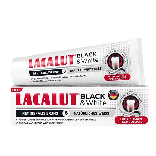 Dantų pasta LACALUT BLACK&WHITE, 75ml | Mano Vaistinė