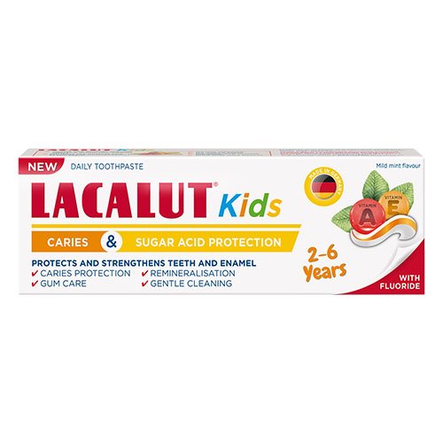 Dantų pasta 2-6 metų vaikams LACALUT KIDS, 55ml | Mano Vaistinė